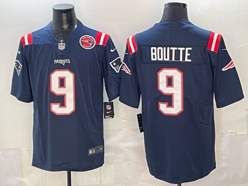 Men 2026 New England Patriots #9 Boutte Blue Nike Limited NFL Jersey style 003->chicago bears->NFL Jersey